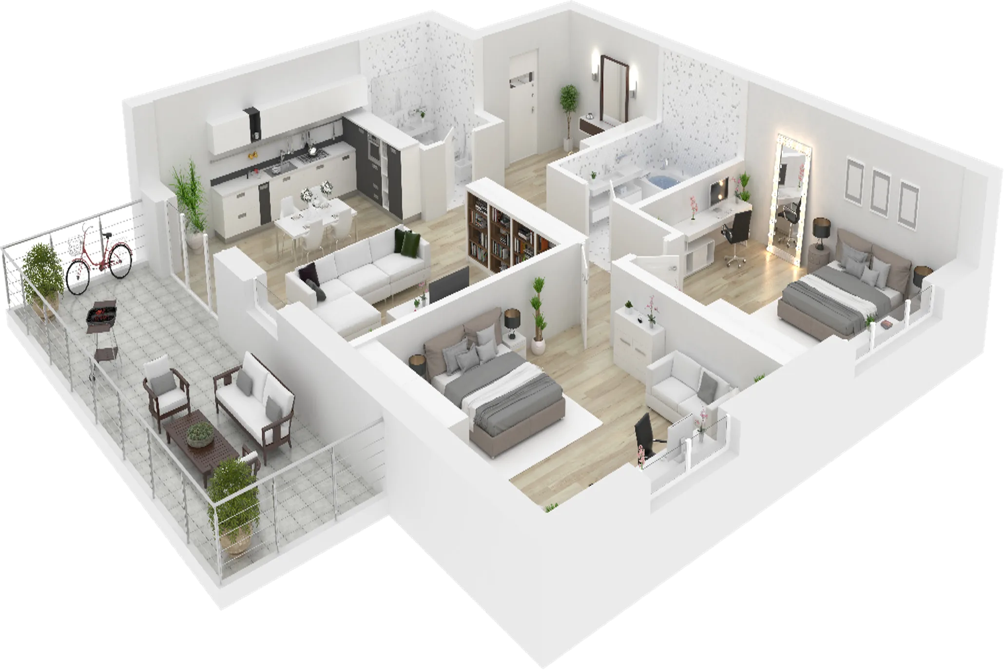 居家养老服务场景示意