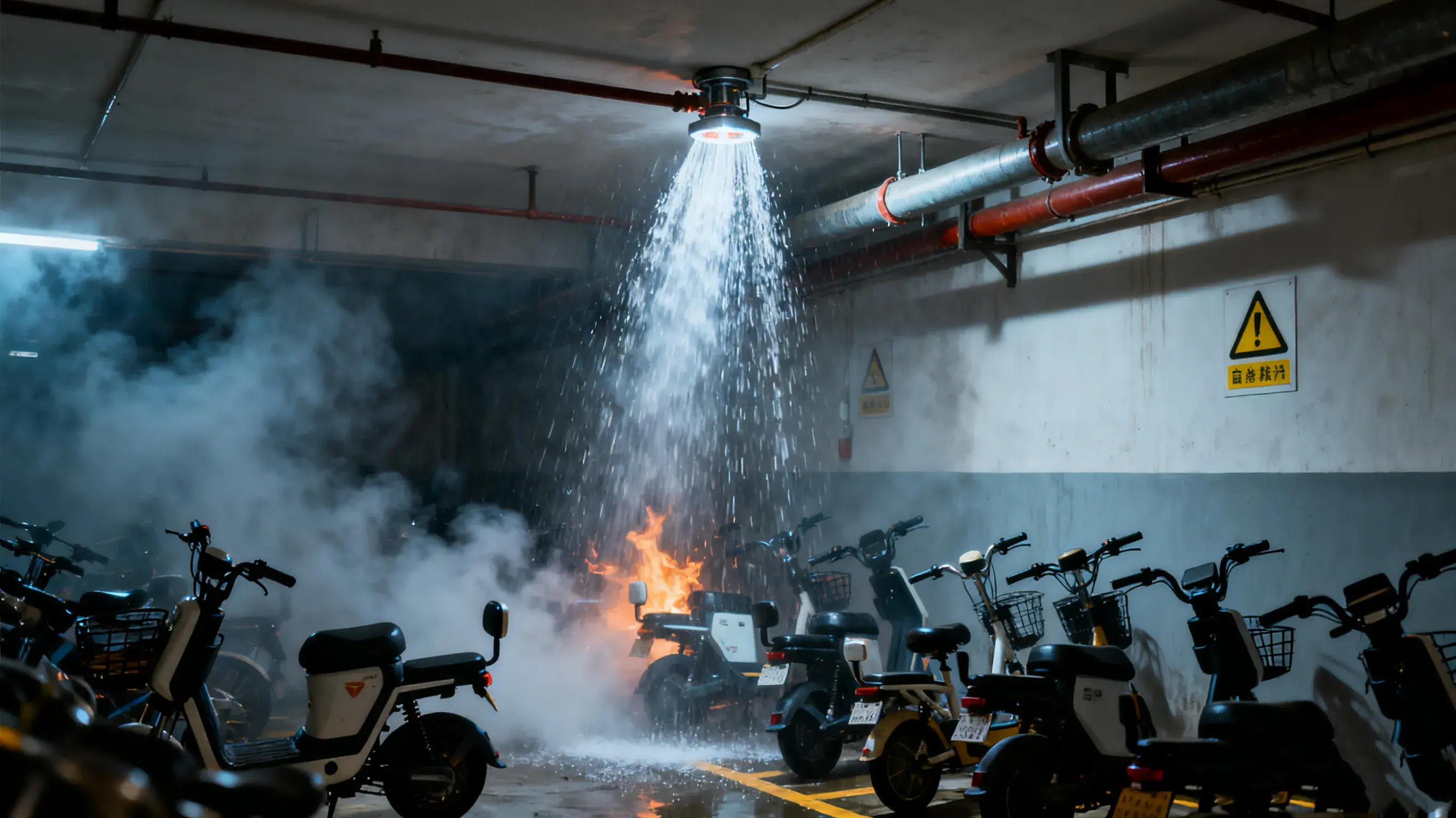 电瓶车泡沫灭火3